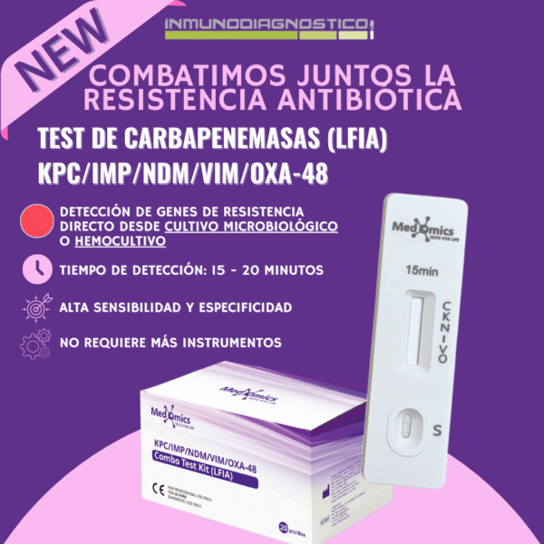 Test de Carbapenemasas K.N.I.V.O (KPC/NDM/IMP/VIM/OXA-48) - Imagen 2
