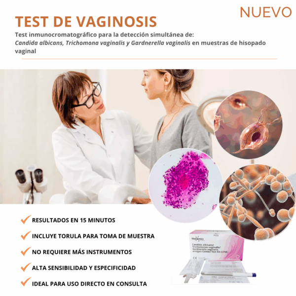 Test de Vaginosis para la detección de Candida albicans, Trichomonas vaginalis y Gardnerella vaginalis - Imagen 2